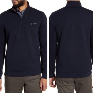 Ted Baker Curbing Slim Fit Navy ¼ zip pullover (TB5) sz XL